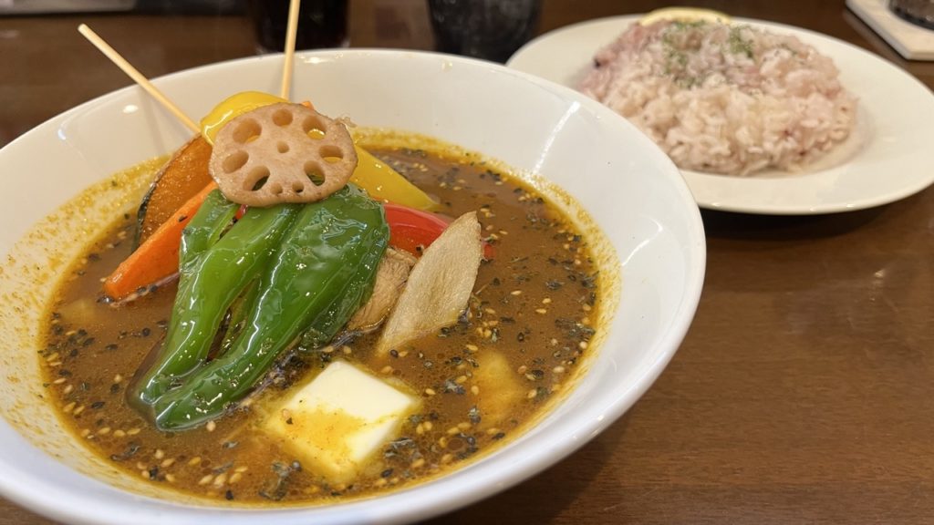 スープカレー・こってり・チキン・1辛・ごはん中盛り